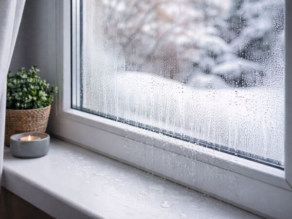 Skąd bierze się woda na szybach zimą